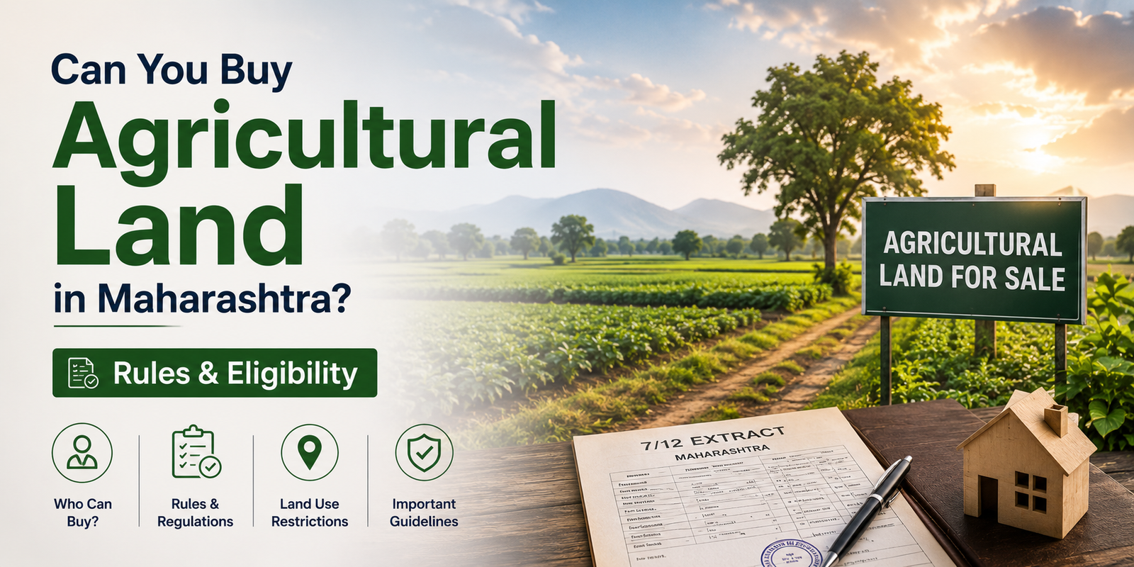 Can You Buy Agricultural Land in Maharashtra? Rules & Eligibility (2026)