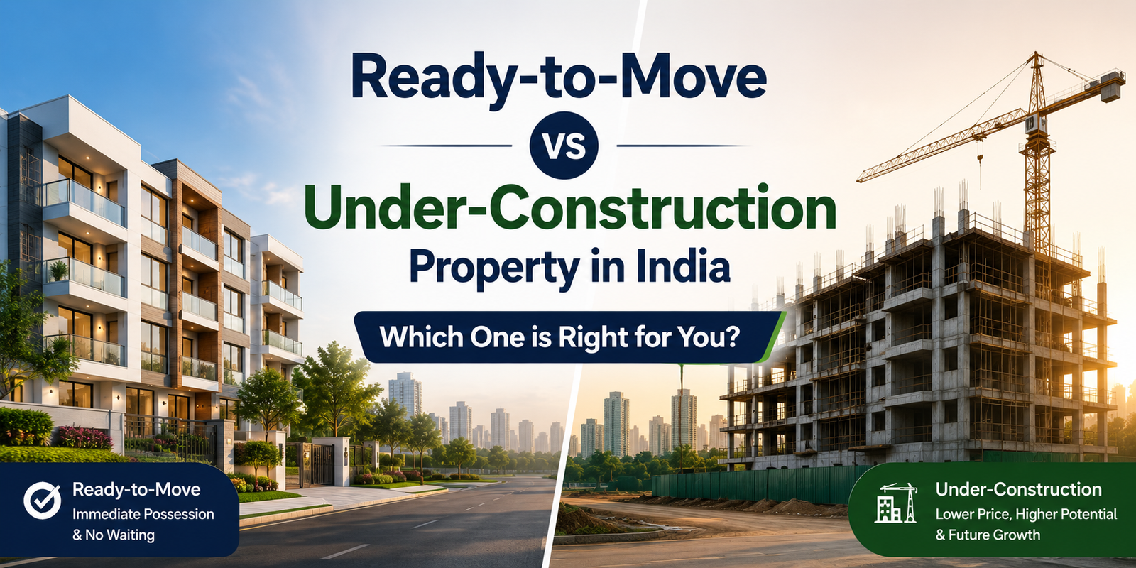 Ready-to-Move vs Under-Construction Property in India: Pros, Cons & Costs