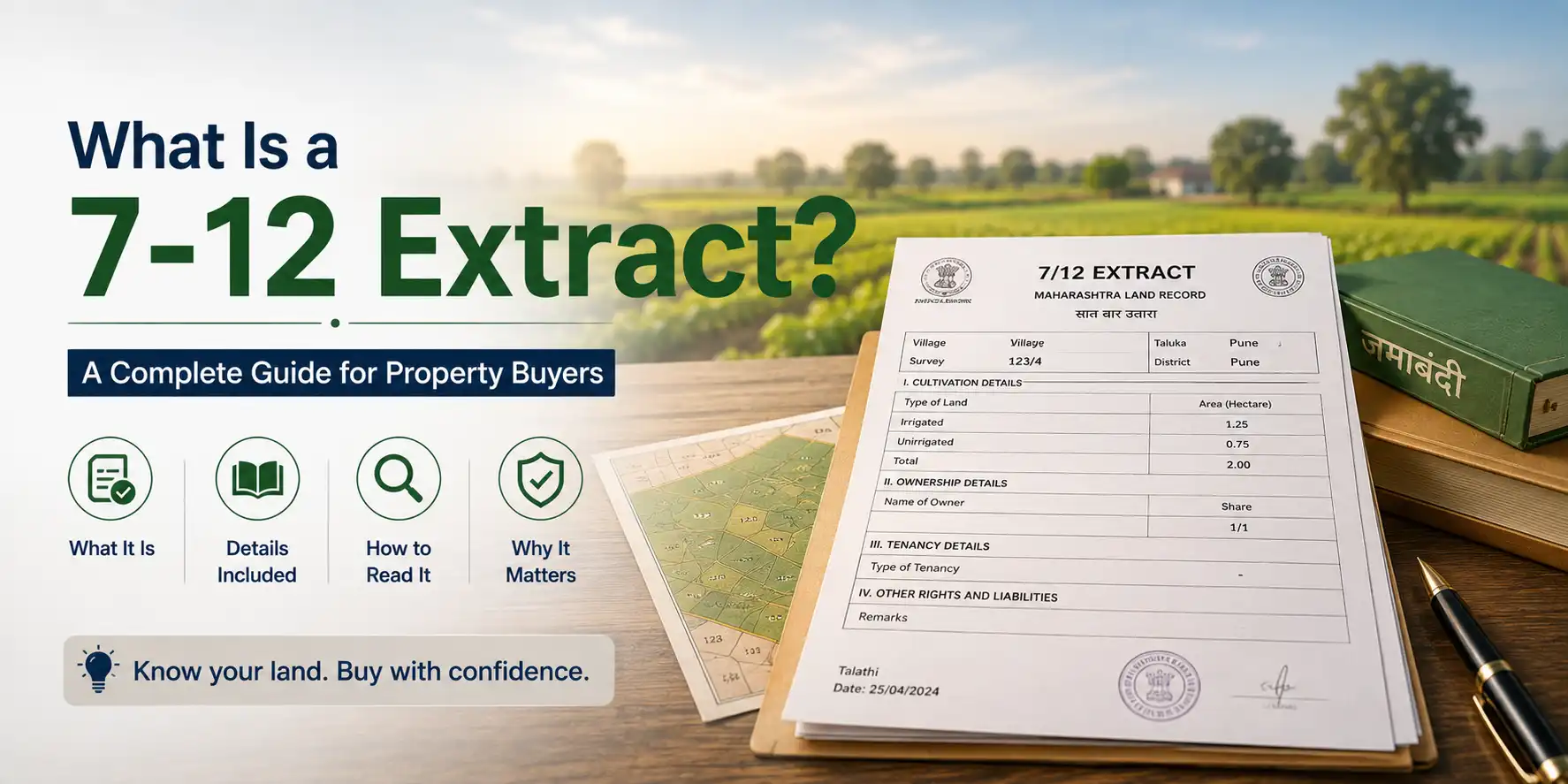 What Is a 7/12 Extract and How to Read It Before Buying Land?